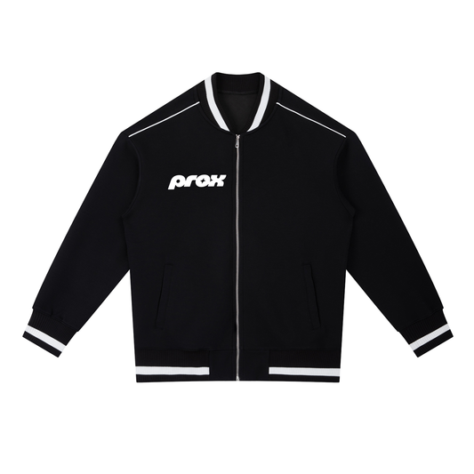 Contrast Piping Zip Bomber Jacket
